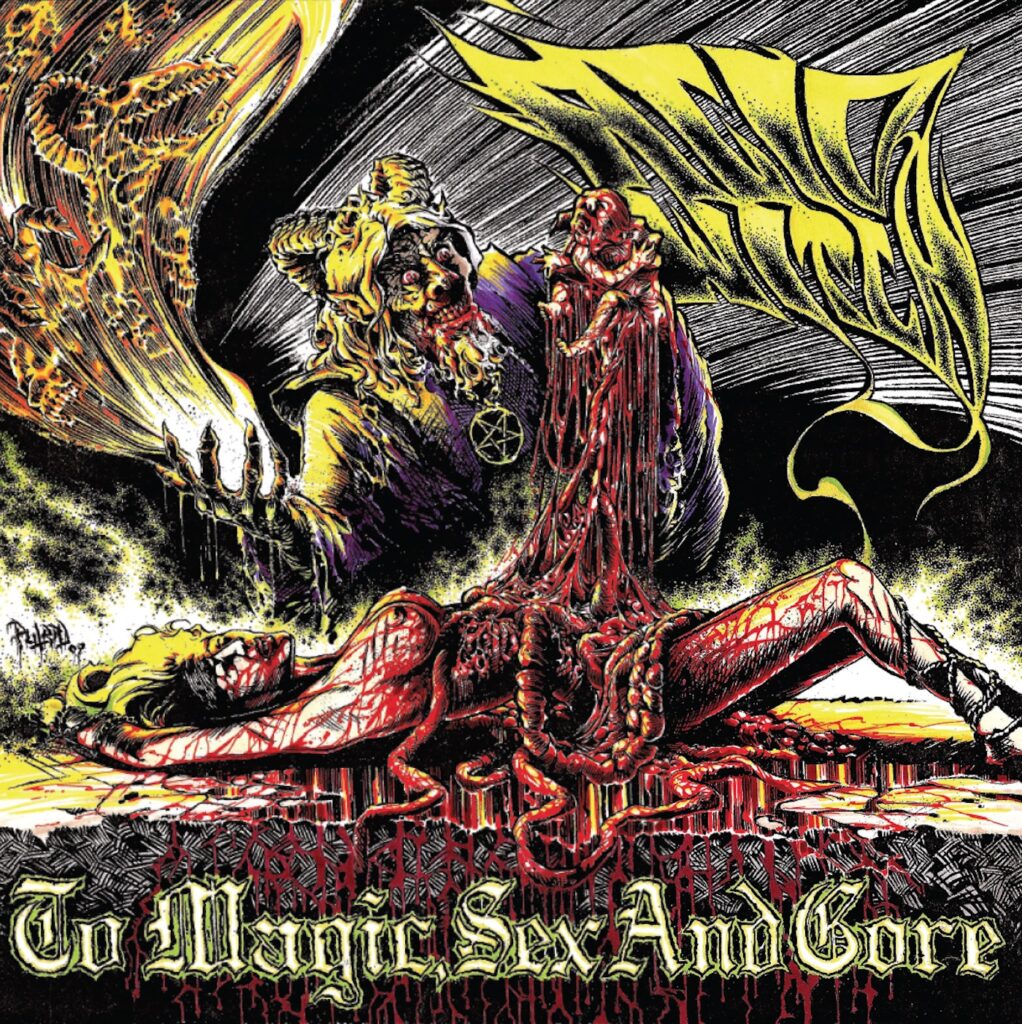 Acid Witch - Midnight Mass (7" Ep) (Putrid Edition: Half Neon Purple/Half Neon Yellow)