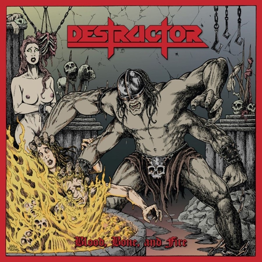 Destructor - Blood, Bone And Fire (12" Lp On Cloudy Red Vinyl) **Damaged Cover