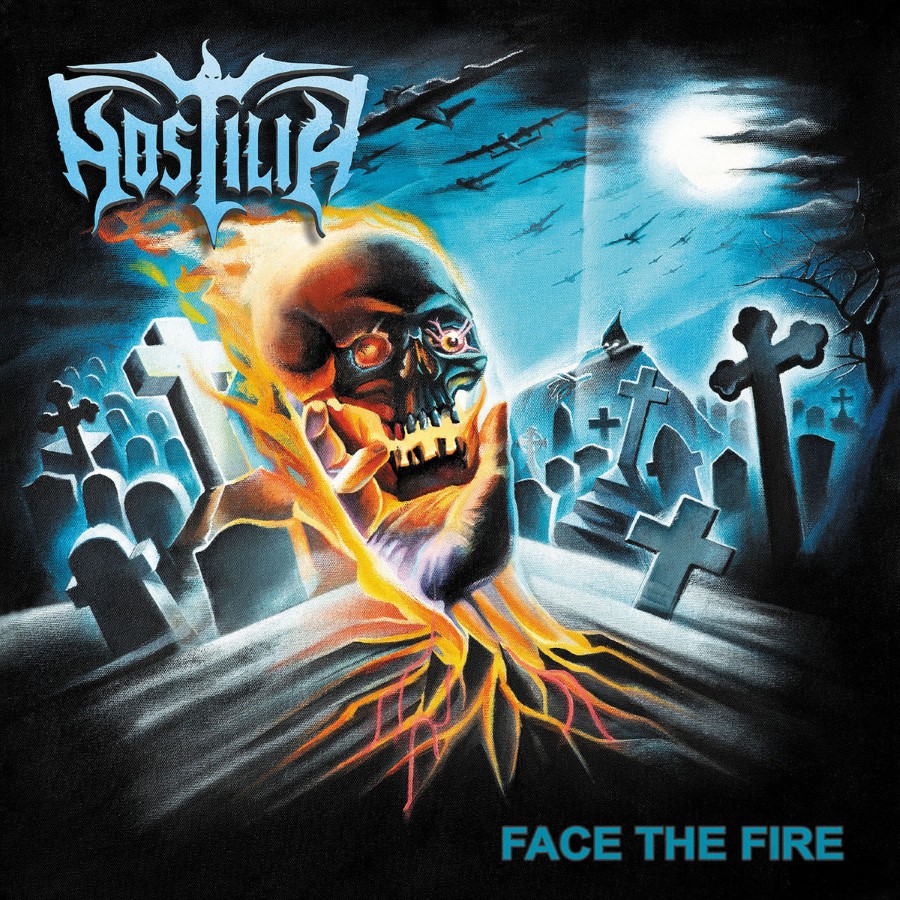 Hostilia - Face The Fire (12" Lp On Orange/Black/Red Splatter Vinyl)