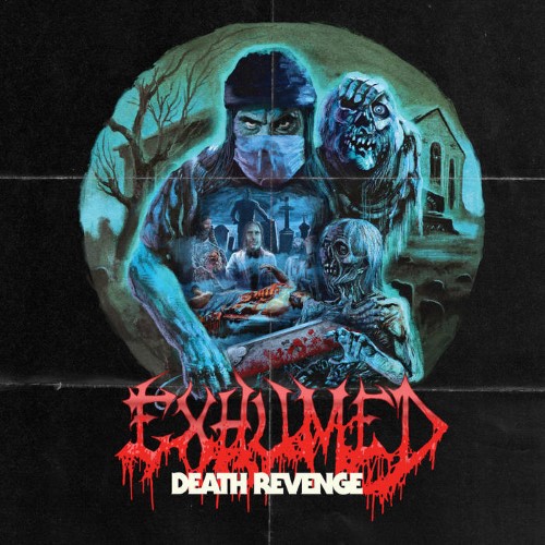 Exhumed - Death Revenge (12" Lp Sea Blue &Amp; Black Ice Quad Vinyl W/ Red, Bone White &Amp; Cyan Blue Splatters)
