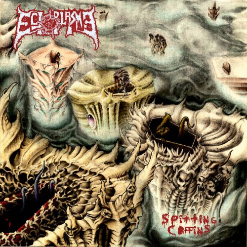 Ectoplasma - Spitting Coffins (12" Lp) (Green/Black Marbled)