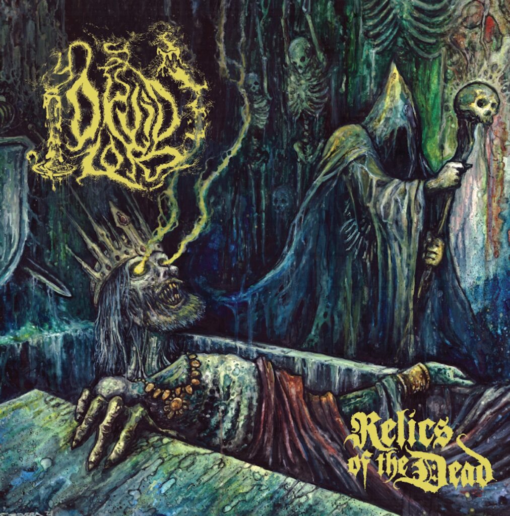 Druid Lord - Relics Of The Dead (12" Gatefold Lp W/ Insert On Cokebottle Green Vinyl W/ Blue, Yellow, Red, Black &Amp; Green Splatters)