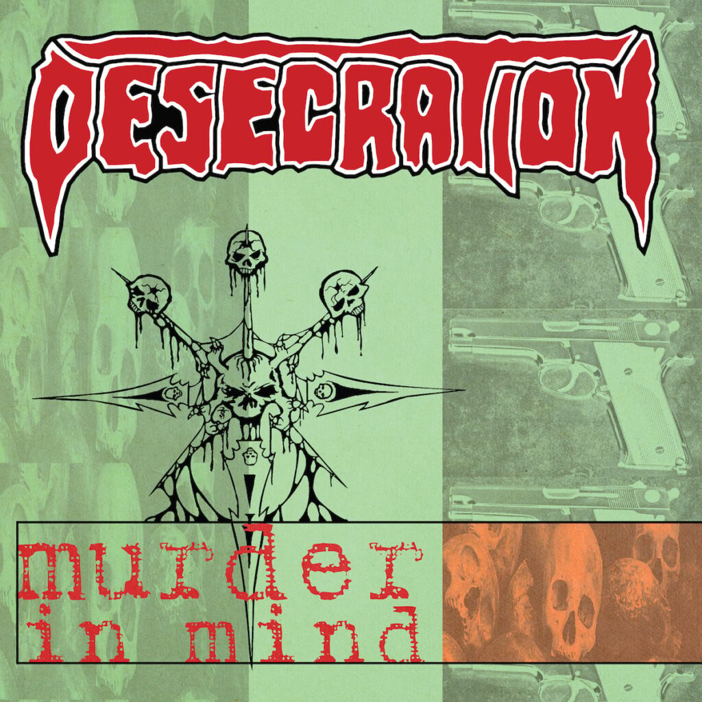Desecration - Murder In Mind (12" Gatefold Lp W/ Insert, Obi Strip, Bonus Tracks) (Green/Red Spinner/White Splatter)