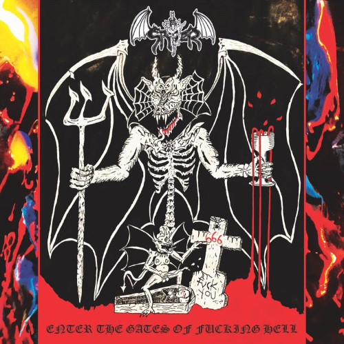 Spiter (Shitfucker) - Enter The Gates Of Fucking Hell (12" Gatefold Mlp W/ Poster) (Mustard Yellow/Red/Halloween Orange/Cyan Blue)