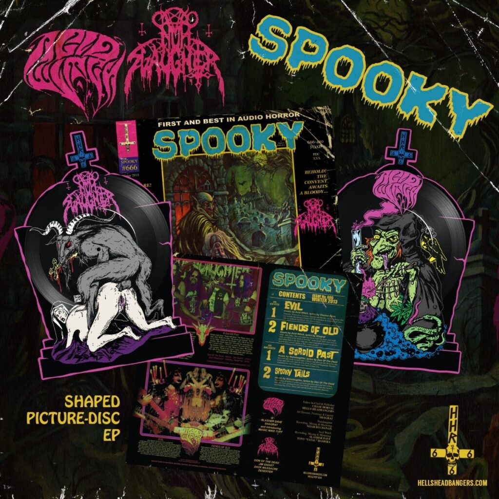Nunslaughter / Acid Witch - Spooky (12" Shaped Picture Disc W/ Insert)